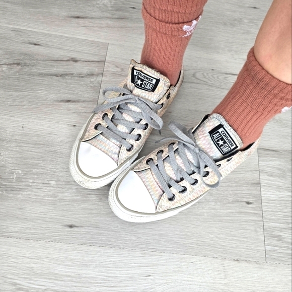 Converse | Chuck Taylor's All-Star metallic diamond low-top sneakers | WMS 8 - Picture 1 of 12